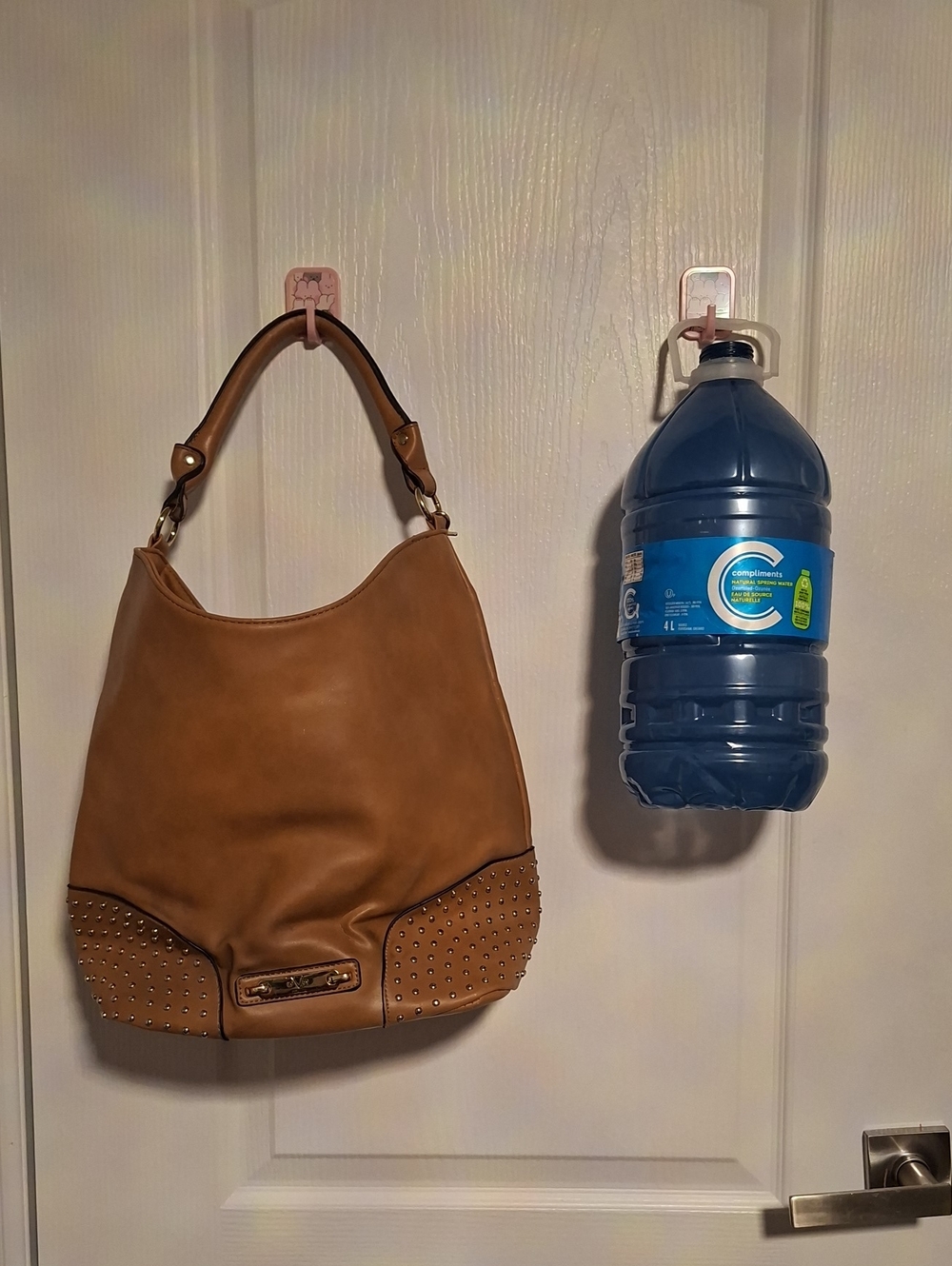 Italina Brown Studded Shoulder Bag